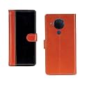Inktree Nokia 5.4 PU Leather Vintage Flip Cover Case | Premium Leather Finish | with Card Pockets | Wallet Stand |Complete Protection Cover for Nokia 5.4 - Camel and Black