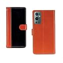 Inktree OnePlus 9 Pro PU Leather Vintage Flip Cover Case | Premium Leather Finish | with Card Pockets | Wallet Stand |Complete Protection Cover for OnePlus 9 Pro - Camel and Black