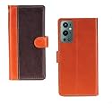 Inktree OnePlus 9 Pro Case | Premium Leather Finish | with Card Pockets | Wallet Stand |Complete Protection Cover for OnePlus 9 Pro - Camel and Coffee