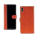 Inktree Apple iPhone Xs Max PU Leather Vintage Flip Cover Case | Premium Leather Finish | with Card Pockets | Wallet Stand |Complete Protection Cover for Apple iPhone Xs Max - Camel and Black