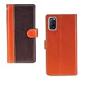 Inktree Oppo A52 Case | Premium Leather Finish | with Card Pockets | Wallet Stand |Complete Protection Cover for Oppo A52 - Camel and Coffee