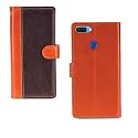 Inktree Realme 2 Case | Premium Leather Finish | with Card Pockets | Wallet Stand |Complete Protection Cover for Realme 2 - Camel and Coffee