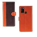 Inktree Realme 7i Case | Premium Leather Finish | with Card Pockets | Wallet Stand |Complete Protection Cover for Realme 7i - Camel and Coffee