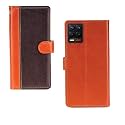 Inktree Realme 8 Case | Premium Leather Finish | with Card Pockets | Wallet Stand |Complete Protection Cover for Realme 8 - Camel and Coffee