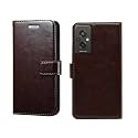 Inktree Redmi 11 Prime 4G Flip Case | Premium Leather Finish Flip Cover | with Card Pockets | Wallet Stand |Complete Protection Flip Cover for Redmi 11 Prime 4G - Coffee