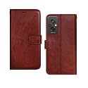 Inktree Redmi 11 Prime 4G Flip Case | Premium Leather Finish Flip Cover | with Card Pockets | Wallet Stand |Complete Protection Flip Cover for Redmi 11 Prime 4G - Brown