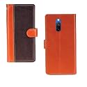 Inktree Redmi 8A Dual Case | Premium Leather Finish | with Card Pockets | Wallet Stand |Complete Protection Cover for Redmi 8A Dual - Camel and Coffee