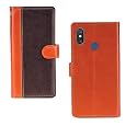 Inktree Redmi Mi8 Case | Premium Leather Finish | with Card Pockets | Wallet Stand |Complete Protection Cover for Redmi Mi8 - Camel and Coffee