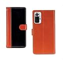 Inktree Redmi Note 10 Pro Max PU Leather Vintage Flip Cover Case | Premium Leather Finish | with Card Pockets | Wallet Stand |Complete Protection Cover for Redmi Note 10 Pro Max - Camel and Black