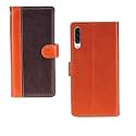 Inktree Samsung Galaxy A30s Case | Premium Leather Finish | with Card Pockets | Wallet Stand |Complete Protection Cover for Samsung Galaxy A30s - Camel and Coffee