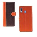 Inktree Samsung Galaxy A40 Case | Premium Leather Finish | with Card Pockets | Wallet Stand |Complete Protection Cover for Samsung Galaxy A40 - Camel and Coffee