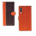 Inktree Samsung Galaxy A50s Case | Premium Leather Finish | with Card Pockets | Wallet Stand |Complete Protection Cover for Samsung Galaxy A50s - Camel and Coffee