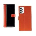 Inktree Samsung Galaxy A52 PU Leather Vintage Flip Cover Case | Premium Leather Finish | with Card Pockets | Wallet Stand |Complete Protection Cover for Samsung Galaxy A52 - Camel and Black