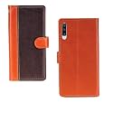 Inktree Samsung Galaxy A70 Case | Premium Leather Finish | with Card Pockets | Wallet Stand |Complete Protection Cover for Samsung Galaxy A70 - Camel and Coffee