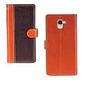 Inktree Samsung Galaxy J6 Case | Premium Leather Finish | with Card Pockets | Wallet Stand |Complete Protection Cover for Samsung Galaxy J6 - Camel and Coffee