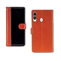 Inktree Samsung Galaxy M40 PU Leather Vintage Flip Cover Case | Premium Leather Finish | with Card Pockets | Wallet Stand |Complete Protection Cover for Samsung Galaxy M40 - Camel and Black