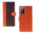 Inktree Samsung Galaxy Note 20 Ultra Case | Premium Leather Finish | with Card Pockets | Wallet Stand |Complete Protection Cover for Samsung Galaxy Note 20 Ultra - Camel and Coffee