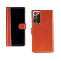 Inktree Samsung Galaxy Note 20 Ultra Case | Premium Leather Finish | with Card Pockets | Wallet Stand |Complete Protection Cover for Samsung Galaxy Note 20 Ultra - Camel and Black
