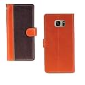 Inktree Samsung Galaxy S7 Edge Case | Premium Leather Finish | with Card Pockets | Wallet Stand |Complete Protection Cover for Samsung Galaxy S7 Edge - Camel and Coffee