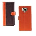 Inktree Samsung Galaxy Z4 Case | Premium Leather Finish | with Card Pockets | Wallet Stand |Complete Protection Cover for Samsung Galaxy Z4 - Camel and Coffee