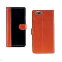 Inktree Tambo TA2 PU Leather Vintage Flip Cover Case | Premium Leather Finish | with Card Pockets | Wallet Stand |Complete Protection Cover for Tambo TA2 - Camel and Black
