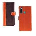 Inktree Tecno Spark Power 2 Case | Premium Leather Finish | with Card Pockets | Wallet Stand |Complete Protection Cover for Tecno Spark Power 2 - Camel and Coffee