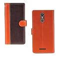 Inktree Xolo Era 2X Case | Premium Leather Finish | with Card Pockets | Wallet Stand |Complete Protection Cover for Xolo Era 2X - Camel and Coffee