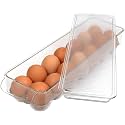 INKULTURE Acrylic Egg RectangularStorage Box Or Egg Trays For Refrigerator With Lid & Handles Egg Tray Box For 14 Egg, Clear, Unbreakable