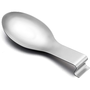 inkulture stainless steel spoon rest for home amp kitchen pack 01 pcs  extra large  spatula ladle holder  spoon rest holder