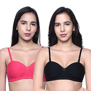 INKURV Cotton Rich Padded T-Shirt Bra for