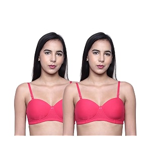 INKURV Cotton Rich Padded T-Shirt Bra for