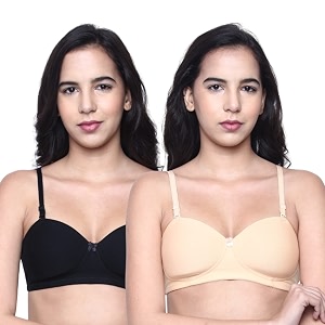 INKURV Cotton Rich Padded T-Shirt Bra for