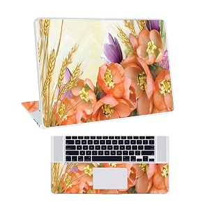 floral d30 topwrist pad vinyl laptop skinstickercover for 14 inches laptops laminated-removable-hd quality compatible for hp-dell-sony-lenovo-asus etc138x96 inches