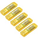 Micro Center SuperSpeed 5 Pack 128GB USB 3.0 Flash Drive Thumb Drive Yellow