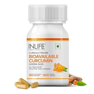 inlife bioavailable curcumin supplement haridra turmeric 60 veg caps