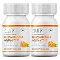 Inlife Bioavailable Curcumin Capsules | Curcumin Supplement With Organic Ingredient, Vegetarian, Supports Immune Function, 600Mg - 60 Capsules (Bioavailable Curcumin, Pack Of 2)