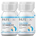 Inlife Calcium 500 Mg Vitamin D3 250 Iu Supplement for Men Women - 60 Tablets (Pack of 4)