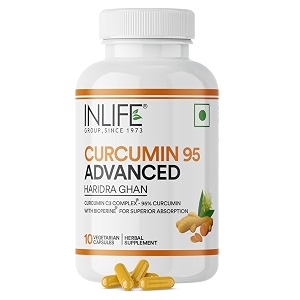 inlife curcumin c3 complex 500mg piperine 95 curcuminoids 10 capsules