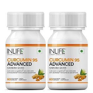 inlife curcumin c3 complex 500mg piperine 60 capsules pack of 2