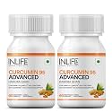 INLIFE Curcumin C3 Complex 500mg, Piperine, 60 Capsules, (Pack of 2)