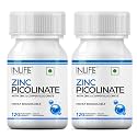 INLIFE Zinc Picolinate with Copper Gluconate Complex, 240 Veg Capsules