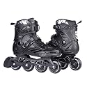 Inline Skates, High Performance Outdoor Fitness Inline Skates for Women Men Adult (Men 10.5/Women 11.5, Black)