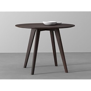 inmarwar 4 seater round dining table for living room dining hall amp home  solid sheesham wood dining furniture  elegant mahogsmoke finish  39 x 39 x 30 inches wooden dining table for family