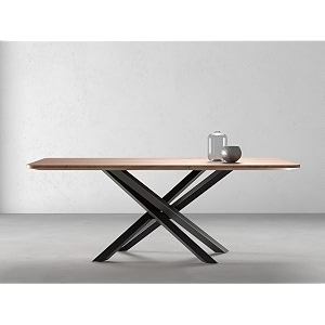 inmarwar 68 seater rectangular dining table for dining hall living room  solid acacia wood with strong steel base  natural wooden finish  80 x 40 x 30 in large dining table for family amp guests