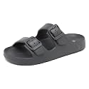 INMINPIN Boys Girls Double Buckle Slide Sandals Comfort Beach Pool Shower Slippers Adjustable Indoor Outdoor Little Kid/Big Kid