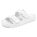 INMINPIN Boys Girls Double Buckle Slide Sandals Comfort Beach Pool Shower Slippers Adjustable Indoor Outdoor Little Kid/Big Kid