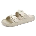 INMINPIN Boys Girls Double Buckle Slide Sandals Comfort Beach Pool Shower Slippers Adjustable Indoor Outdoor Little Kid/Big Kid