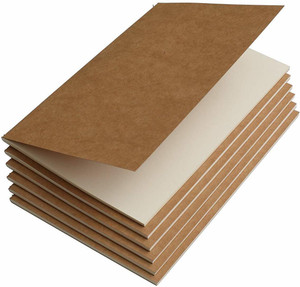 innaxa a5 size ecofriendly notebook kraft brown soft cover 210 x 140 mm -64 blank pages a5 notebook blank 64 pages brown pack of 6