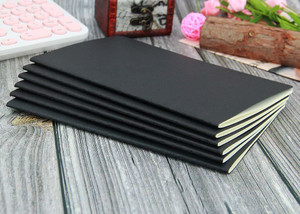 innaxa a5 size ecofriendly notebook kraft black soft cover 210 x 140 mm -64 blank pages a5 notebook blank 64 pages black pack of 6