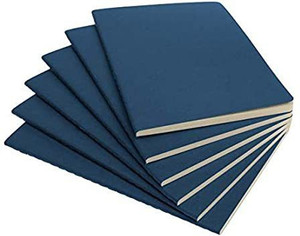 innaxa a5 size ecofriendly notebook kraft blue soft cover 210 x 140 mm -64 blank pages a5 notebook blank 64 pages blue pack of 6
